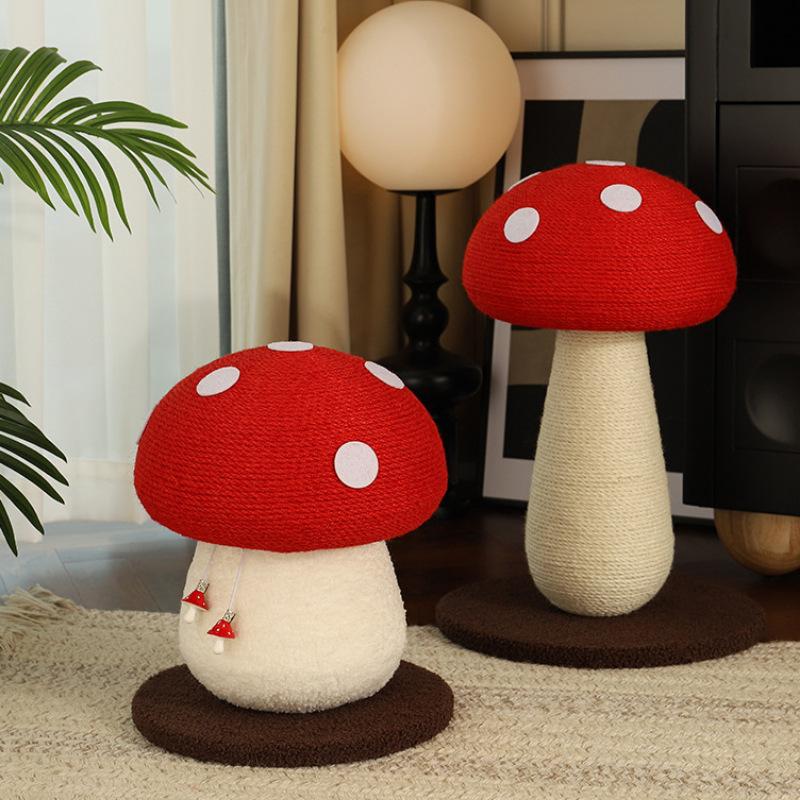 Viral Roter Pilz Katzenkratzbaum - mit Sisalball & Liegefläche