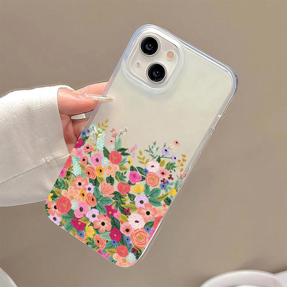 Colored flowers for iPhone17ProMax mobile phone case 17 Apple 16/15 matte 13 all-inclusive 14