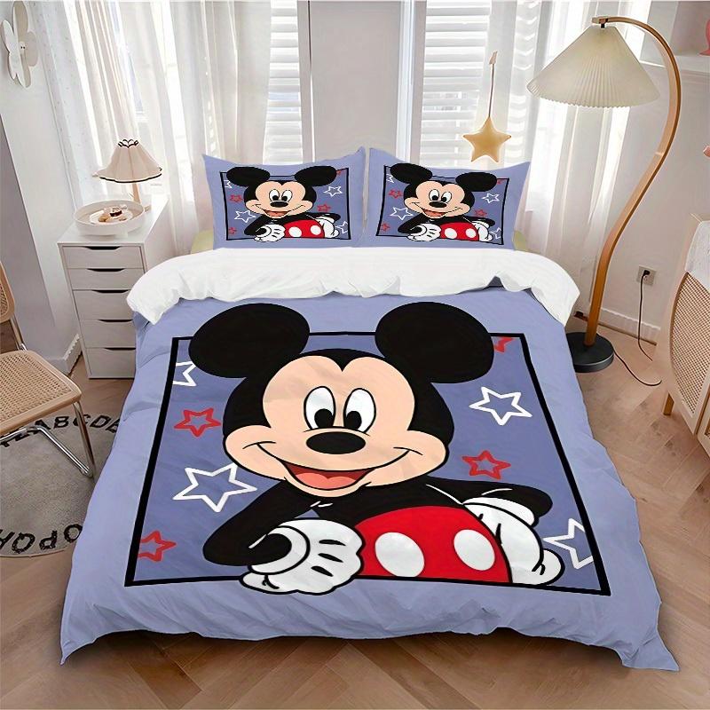 

3pcs set Mickey Mouse1pc of quilt cover+2pcs of pillowcase, no core, print bedding, All Seasons Bedroom Setting058 135x200cm