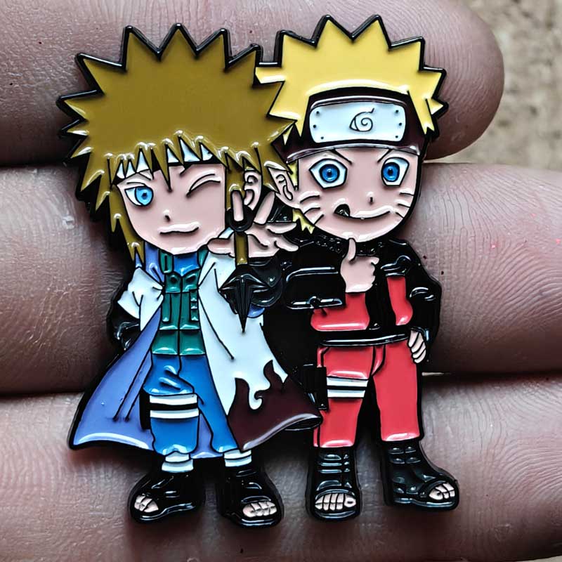 Gengar With Naruto Enamel Pins Cartoon Brooch Clothes Backpack Metal Lapel Badges Fashion Jewelry Accessories Friends