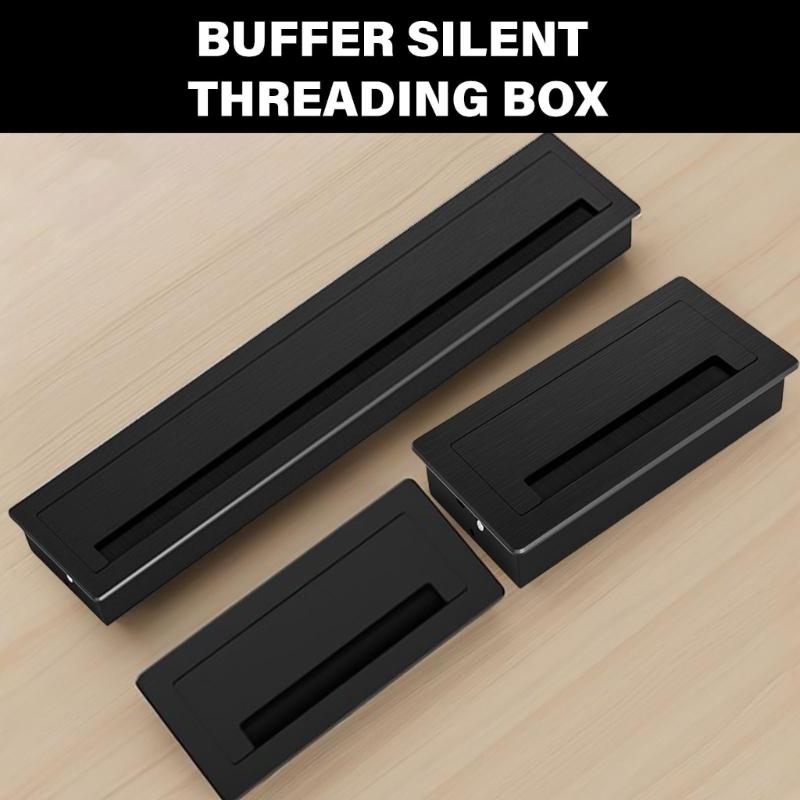 Aluminum Cable Pass Through Grommet Brush Lined Cord Holes Desk Cable Neat Grommet Simple Installs for Computer Tables