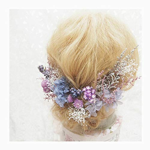Headdress Preserved Flower Artificial Flower Wedding Bridal Vintage Pink Purple Lulu's Lulu's-1088