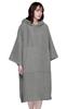 PONTAPES Umzieh-Sauna Surf Poncho PPON-510 520, Strandtuch Wickel für Damen & Herren, Schnelltrocknender Pool Outdoor Handtuch Poncho, Einheitsgröße (Grau 2)