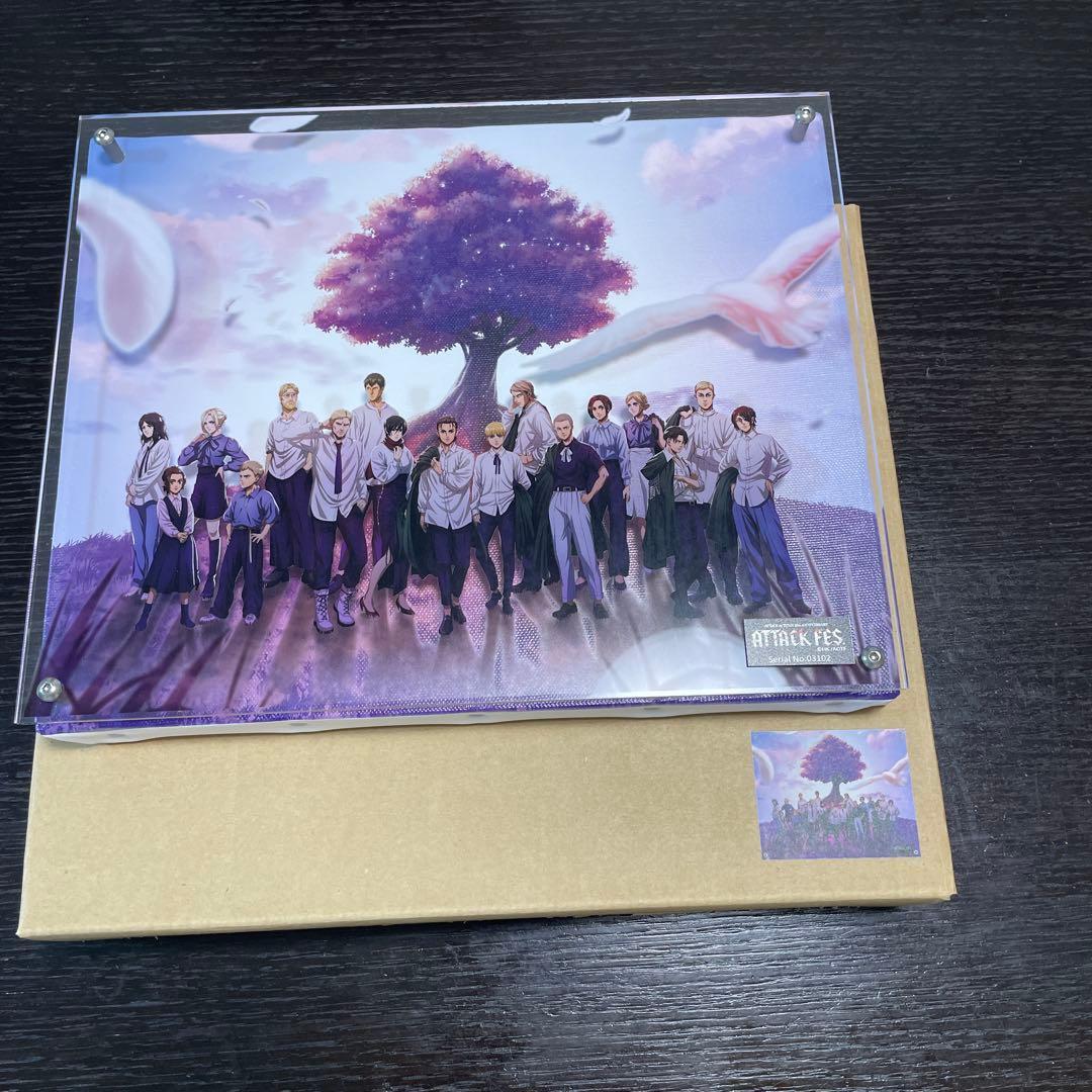 Used ATTACK FES Attack on Titan Acrylic Art Limited Edition