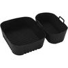 Air Fryer Silicone Liner for Philips Dual Basket Air Fryer 3000 Series 6L/3L,2-Pack Reble Dual Airfryer Liners Accessories for Philips 9L 2-Drawer