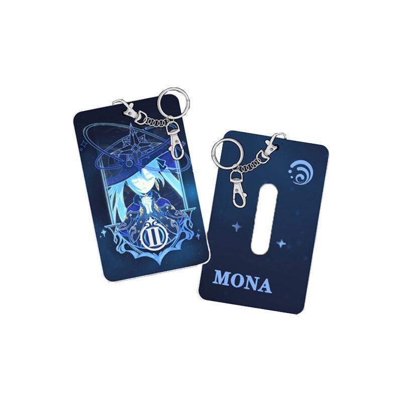 Versatile Genshin Impact Card Holder And Keychain Pendant With Exclusive Klee Mona Hutao Xiao Ganyu Sayu Ning Art