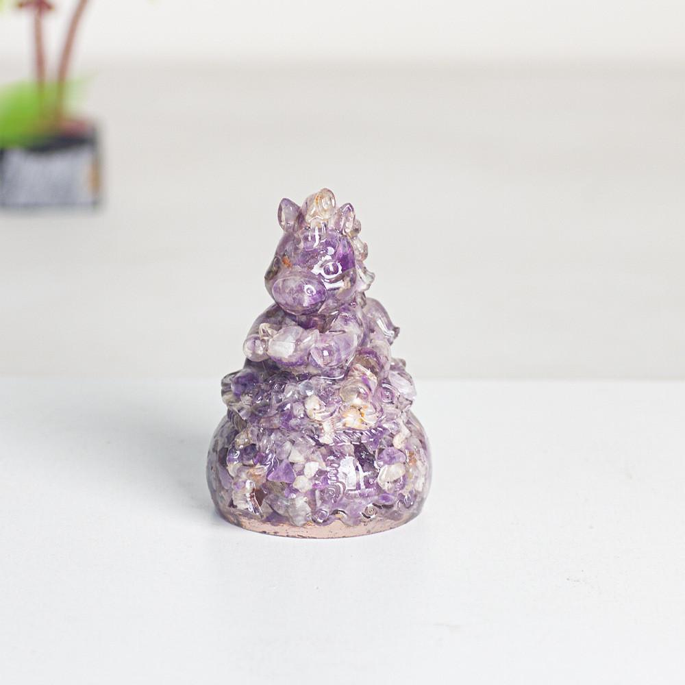 Natural Crystal Pebbles Resin Decor For Office Desk And Home Living Room