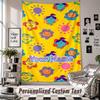 Wall Hanging Tapestry With Custom Name & Text, Mr. Men & Little Miss Decorative Tapestry For Bedroom