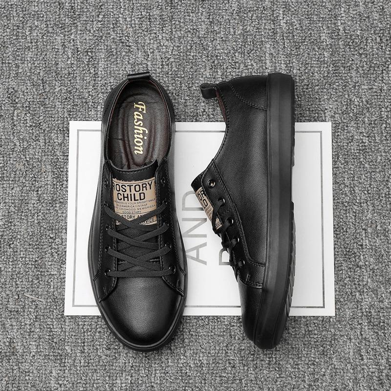 Модные мужские повседневные кроссовки для вождения из натуральной кожи — фото 6