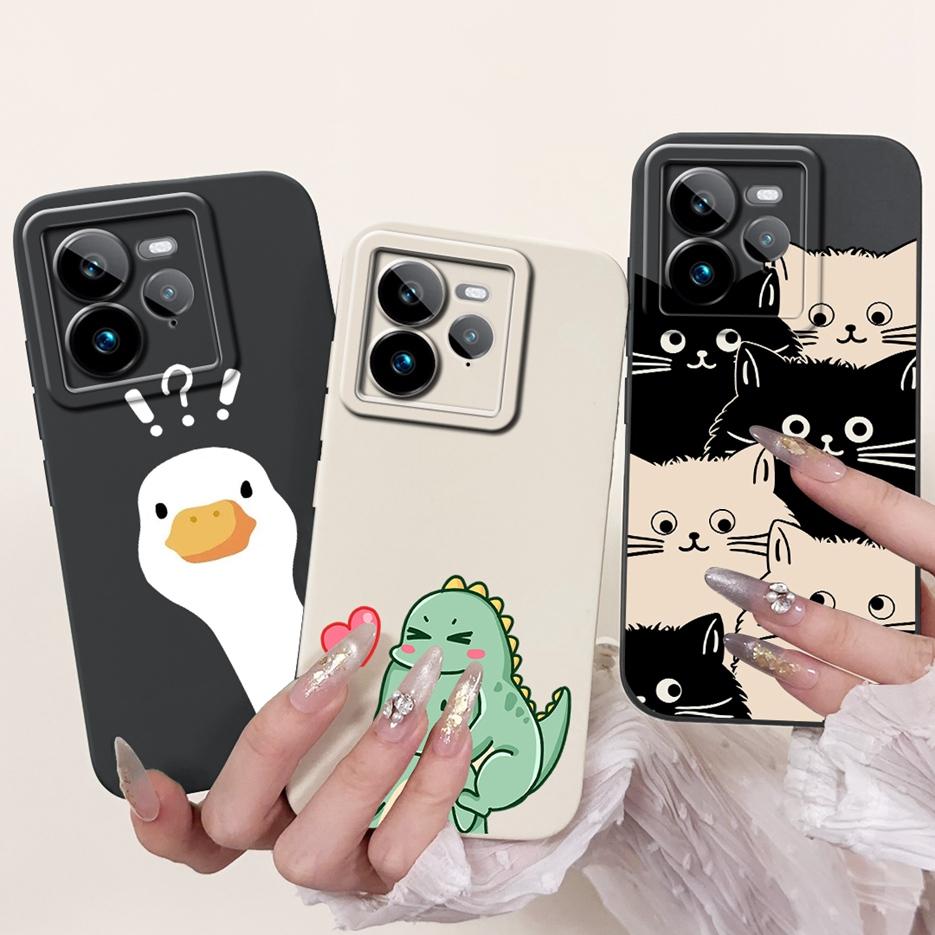 For Realme GT7 Pro 5G Case RMX5010 Cute Fashion Cartoon Cover Soft TPU Phone Case For Realme GT 7 GT7 T GT7T 5G Back Cover Coque