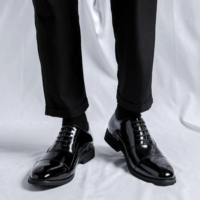 Party und Hochzeit Herrenschuhe Schwarz Klassischer Minimalistischer Stil Outdoor-Aktivität Mode Nachtclub Bummel Herrenschuhe 38-44