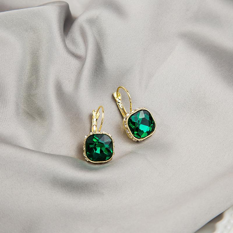 BLINGBAY 2023 Damen Ohrringe Retro Grün Kristall Stein Tropfenform Accessoires Modeschmuck Accessoires Ohrringe Moderner Schmuck Geschenke