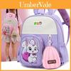 Cartoon Squirrel Pattern Kids Girl Backpack With Oxford Fabric For School Learning