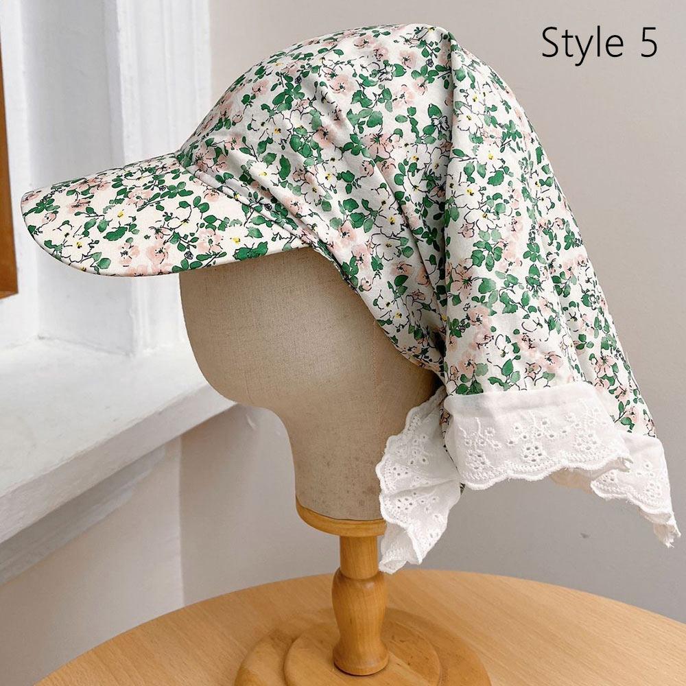 French Retro Headscarf Hat Sweet Loli Baseball Cap Versatile Sun Hat  Outdoor Seaside Vacation
