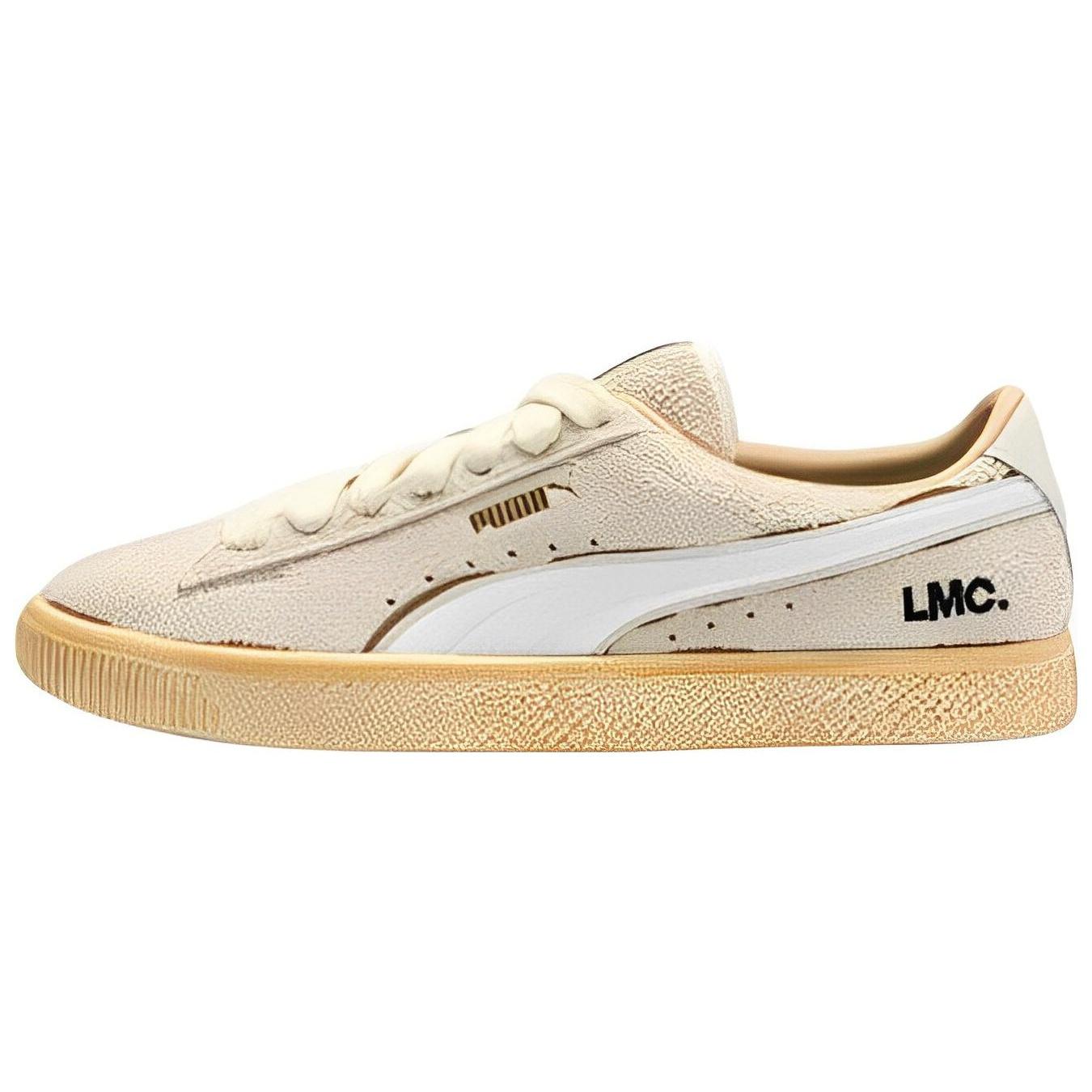 PUMA x LMC Suede Vtg Beige White Men s 394817-02 EU 44.5