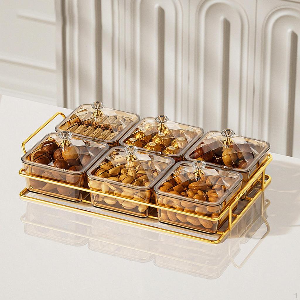 Dry Fruit Tray Appetizer Serving Plate Decoration Removable Divided Snacks Dish Food Storage Box for