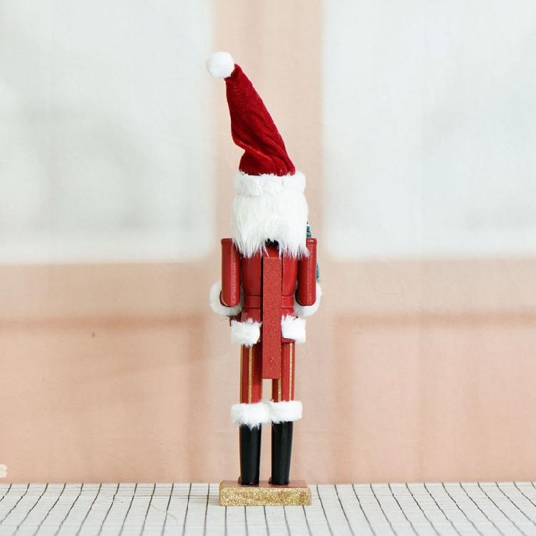 Wood Nutcrackers 38CM Christmas Tree Advents Calendar Hand Painted Seasonal Decoration Ideal For Gifting