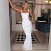 2026 European Style Spring Solid Color Sleeveless Slim-fit Pleated Square Neck Dress