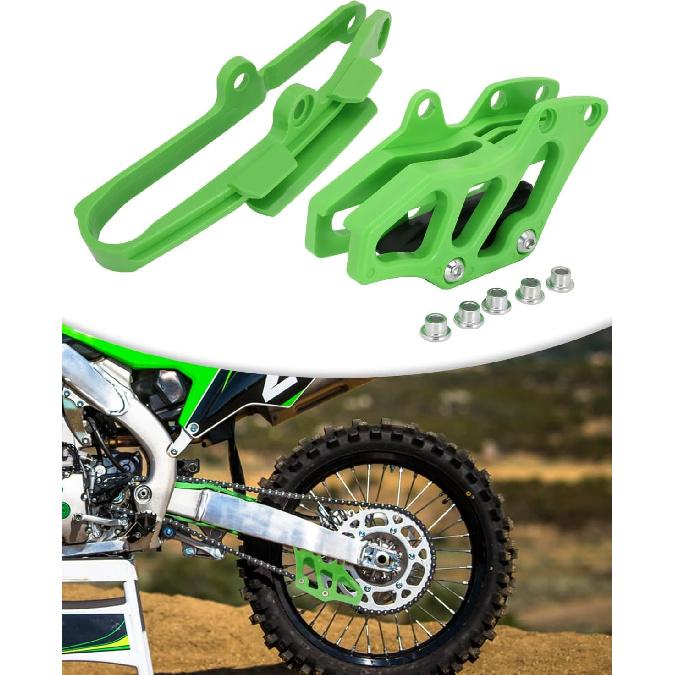 

JFG Racing Dirt Bike Chain Guard Guide + Chain Slider Protection for KX250F 2009-2016, KX450f 2009-2015, KLX450R 2013-2015/2018-2019, Green
