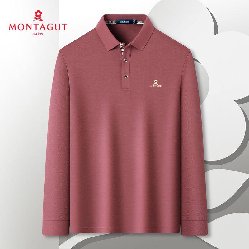 Montagut Men's Breathable Long Sleeve Polo Shirt