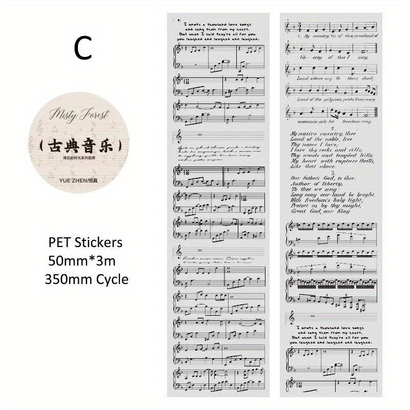 Journamm 50mm*3m Vintage Buchstaben PET Tapes DIY Scrapbooking Planer Deko Junk Journal Wasserdicht Collage Schreibwaren Tapes