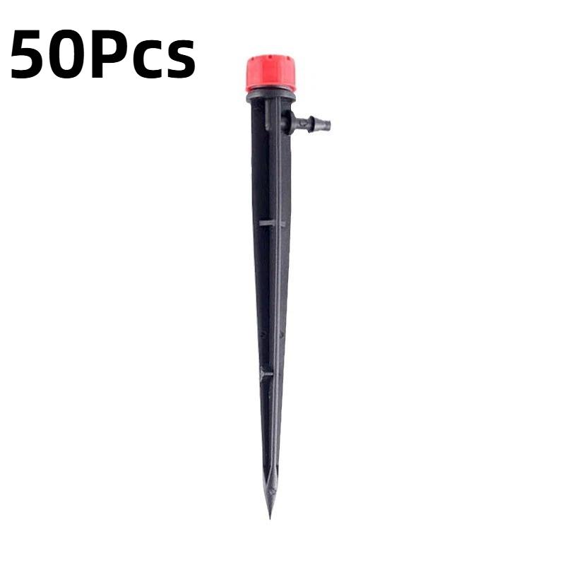 

50 шт. капельниц для трубки капельного полива 1/4 дюйма, регулируемые, 360 градусов, регулируемый поток воды, капельницы для полива сада
