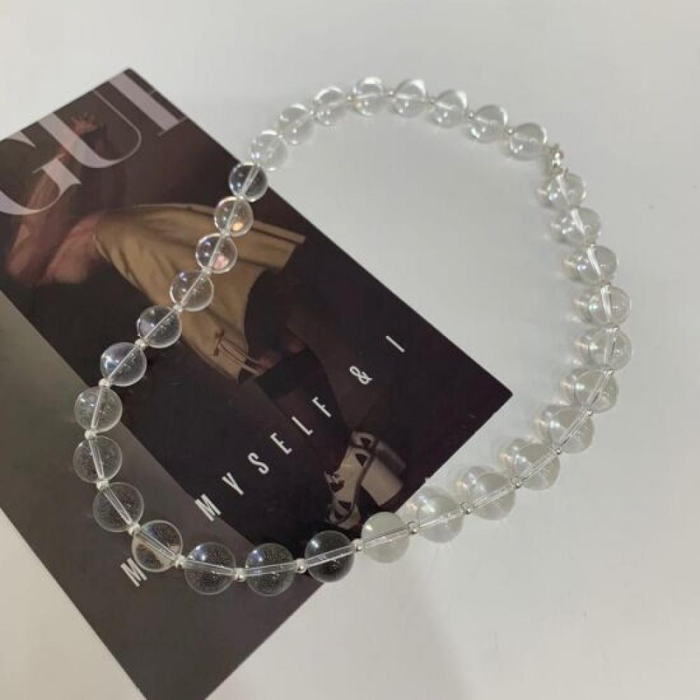 C S In The Room Pani Real CryStal Silver 92.5 Ball neCklaCe One Color