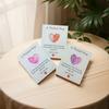 Set of 8 Bright Resin Heart Shape Gift Cards Unique Holiday Present Ideal for Loves Note and Party Favors