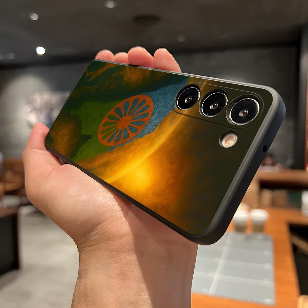 

Чеченский Рома Рома Флаг Чехол для Телефона Для Samsung A56 A36 A26 A16 A15 A25 A35 A55 A14 A34 A24 A54 Черный Мягкий Чехол Samsung A54