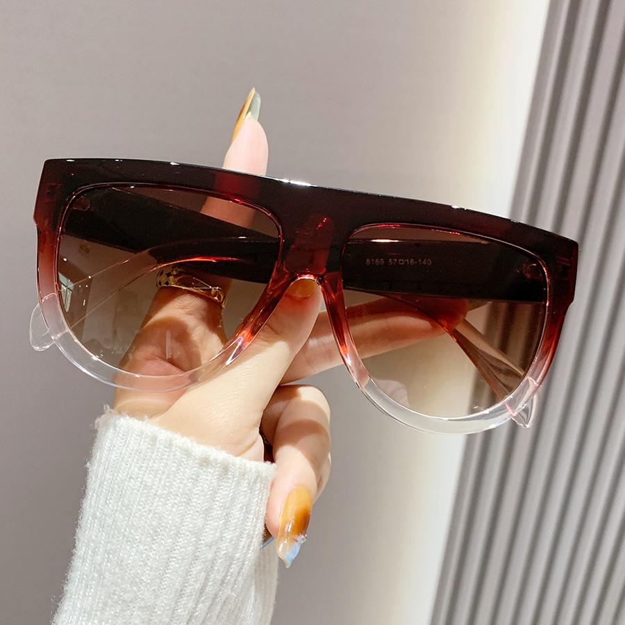 

Retro Large Frame Sunglasses Trendy European And American Style Women s Sunglasses Personality Sun Shades Fashion Accessories красный