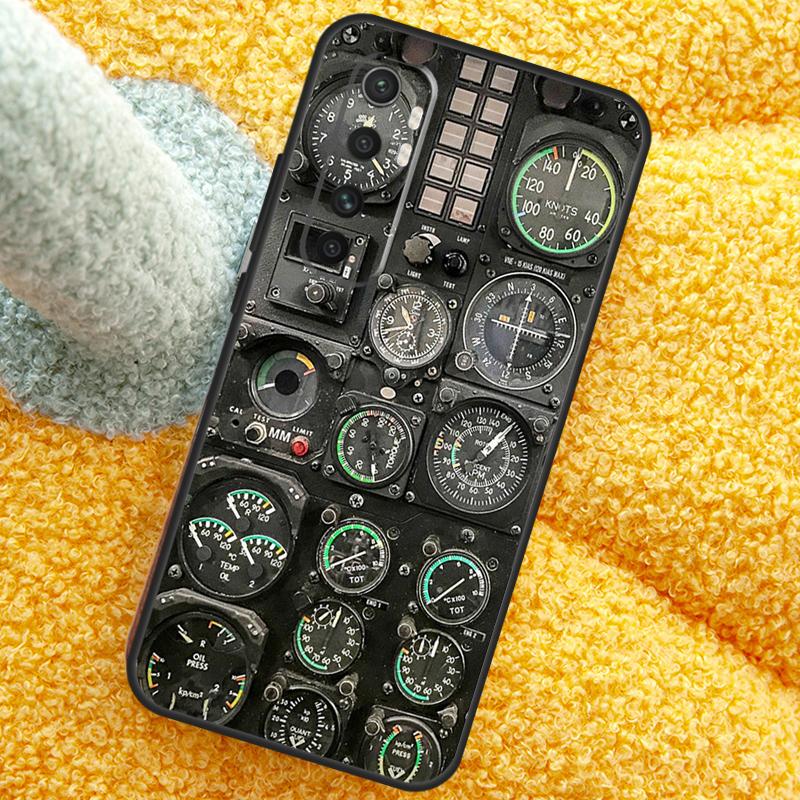Aviation Aeroplane Pilot Cockpit Case For POCO X3 X4 X5 F5 Pro M5s C40 F4 GT F3 Cover For Xiaomi 12T 11T Pro 12 13 Lite 12X