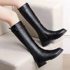 Fashion Long tube boots for women 2025 new autumn and winter high tube thick soled long boots white knee high short knight boots shoes