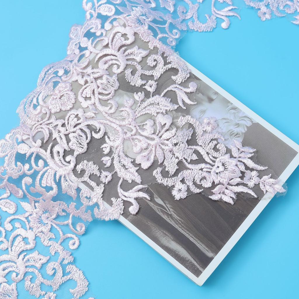 Hot Diamond Flat Embroidery Lace Children'S Clothing, Wedding Dress Veil Skirt Clothing Decoration Accessories 26Cm