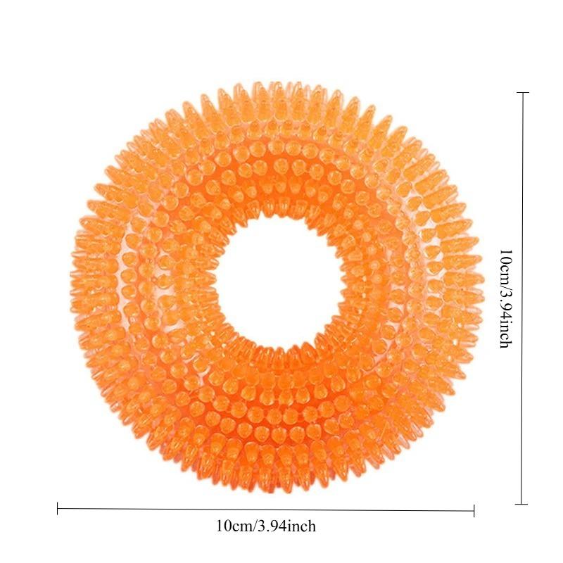 1pcs Bite Resistant Sound Ring TPR Dog Chew Toy Teeth Cleaning and Grinding Interactive Practical Tire Pet Toy