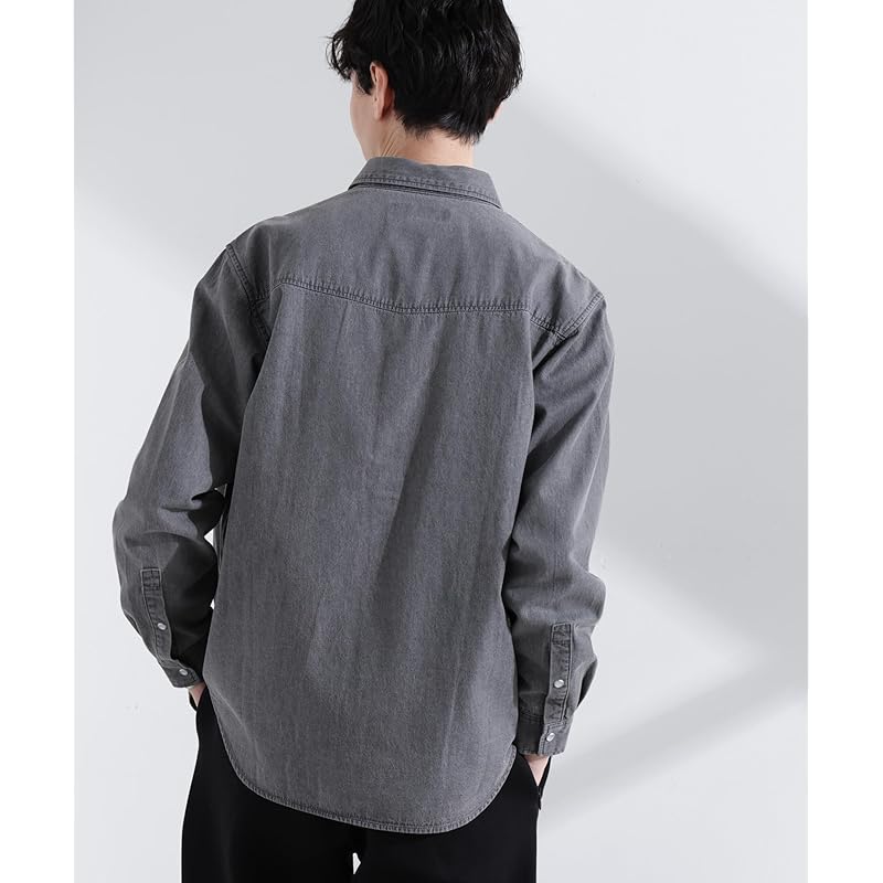 [Nano Universe] MC” TIMELESS WARDROBE denim shirt men's M 021 L.Gray 668-5120222
