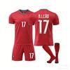 Teens Kids Adults Custome Name Football Kits 2026 FIFA World Cup Portugal Home #17 R.Leão Training Jersey Set with Socks