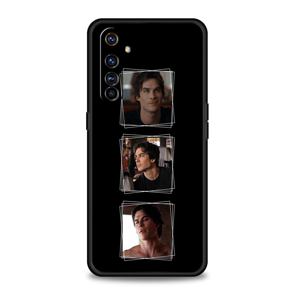The Vampire Diaries Damon Phone Case For Realme 12 11 10 6 7 9 Pro Plus 8 5G C35 8i 9i GT2 GT3 GT5 GT Neo 2 3 5 Black Cover
