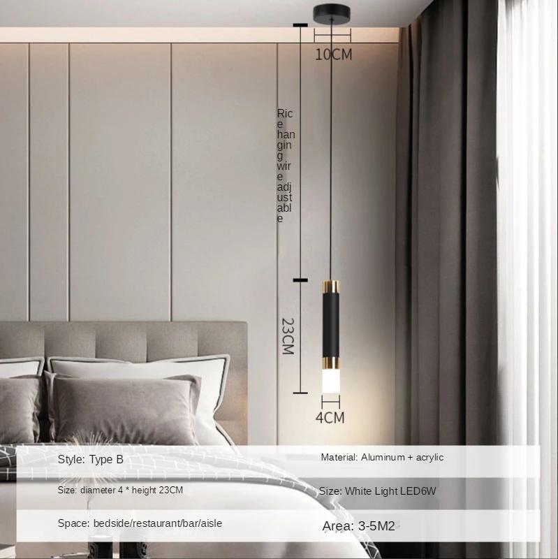 Bedroom Chandelier Nordic Style Simple Bedside Lamp New Net Red Living Room Dining Room Entrance Bar Personality Creative Lamps