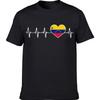 Venezuelan Heartbeat T Shirts Men Fashion T Shirt Cotton Euro Size I Love Venezuela Flag Heart Tshirt Unique Tees Tops