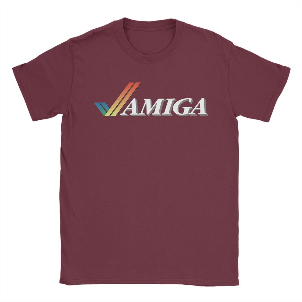 Unisex TShirts Commodore Amiga Logo Casual Cotton Tee Shirt Short Sleeve T Shirt Round Collar Tops Graphic Printed