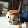 Hollow Storage Tank Moisture Proof Anti-mold Ventilation Storage Jar Garlic Chili Ginger Storage Box Organizer Aromatherapy Jar