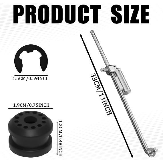 Shift Linkage Bushings Shift Control Lever 52105555AA Transfer Case Shifter Control Linkage With 2 E-Clips & 68078974AA Grommet Bushing Kit For 2002