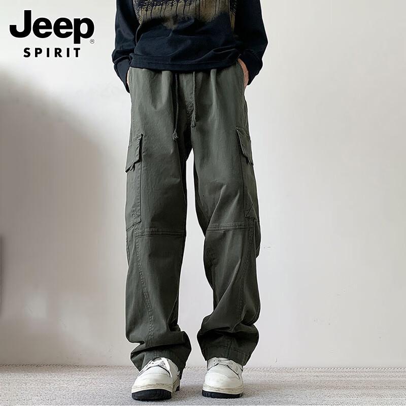 JEEP SPIRIT Men's Loose Straight Cargo Pants