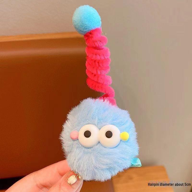 2023 Cute Colorful Monster Plush Hairpin - Funny Fur Duckbill Clip Headdress for Women