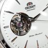 Orient Bambino Open Heart Automatic Men's Watch RN-AG0005S White Dial Silver Mechanical Japan Warranty