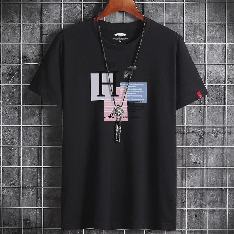Herren Trendiges Lässiges Kurzarm-Rundhals-T-Shirt – Jugendlicher Stil, Große Größen verfügbar