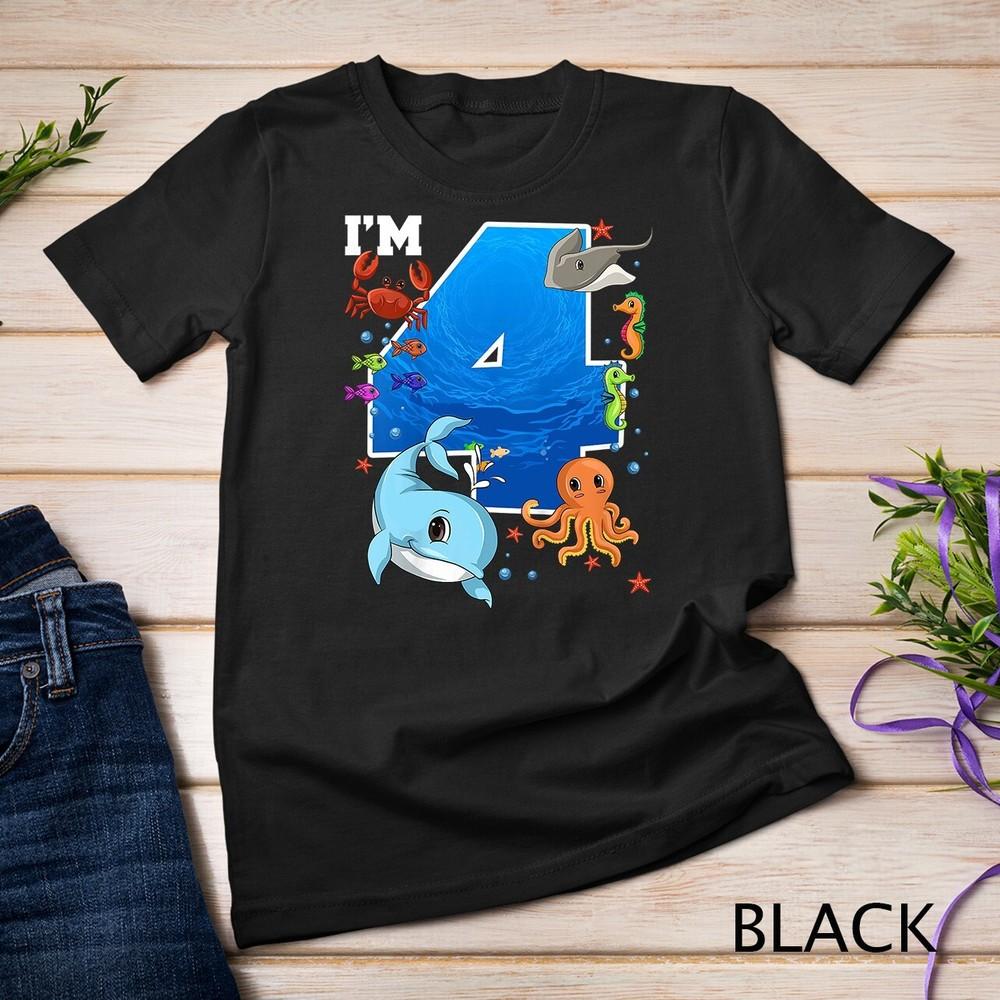 Future Marine Biologist 1 Ocean Life Drawing Whale Octopus Lover Unisex T-shirt M