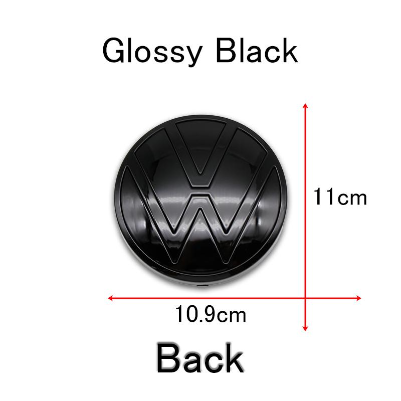 FD06-Valve Stems Caps For Volkswagen Polo 2019 2020 2021 2022 2023 2024 1Pc 139mm 110mm Car Logo Front Bonnet Hood Rear Trunk Emblem