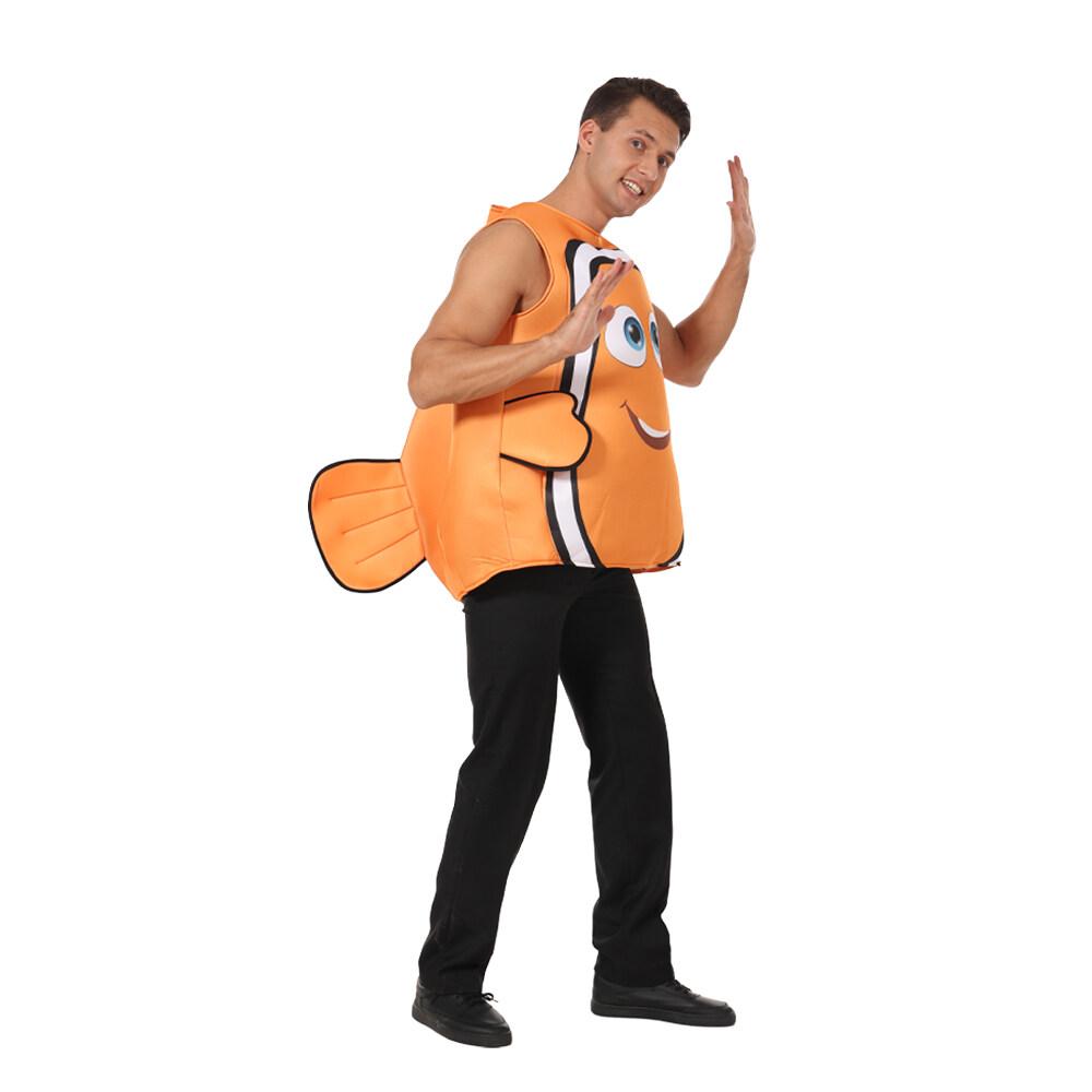 Men's Finding Dory Nemo Halloween Costume Adult Funny Clown Fish Outfit