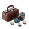 Travel tea set Portable Kung Fu tea set Small set Outdoor teapot Kuaike cup Mid-Autumn Festival gift box